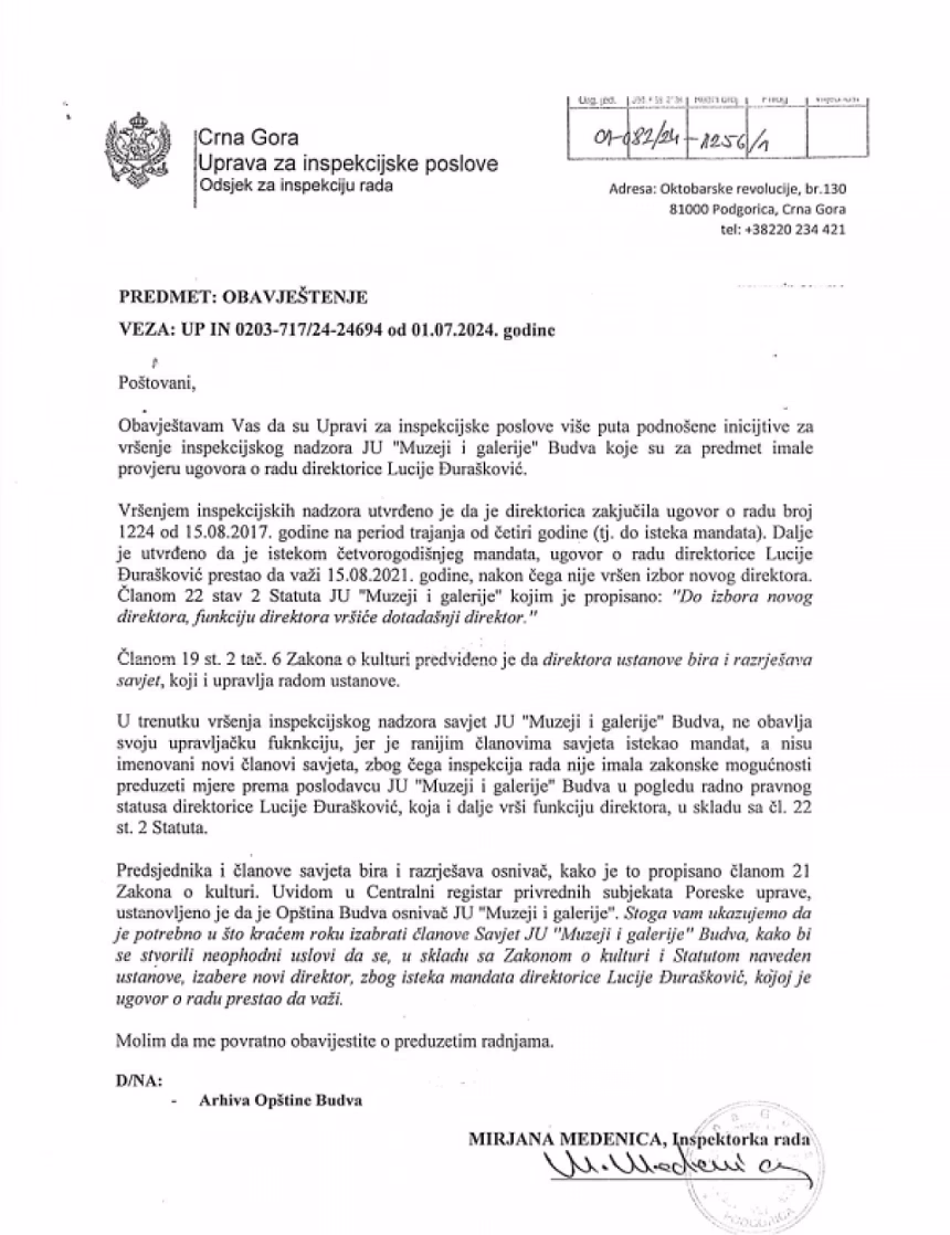 AŽURIRANO: Demant potpredsjednice Opštine Budva Jasne Dokić