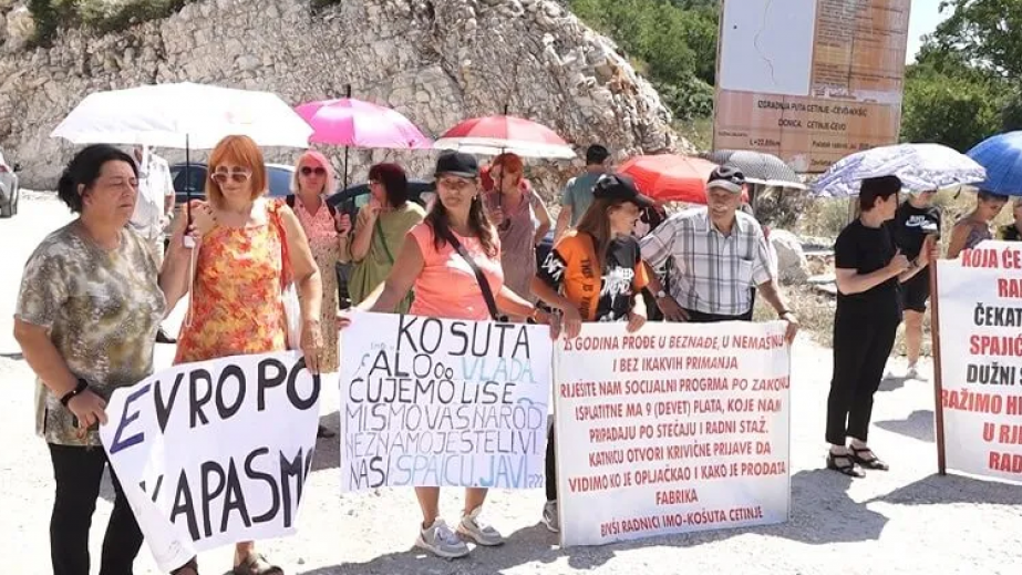 Još jedan protest radnika nekadašnje Košute | Radio Televizija Budva