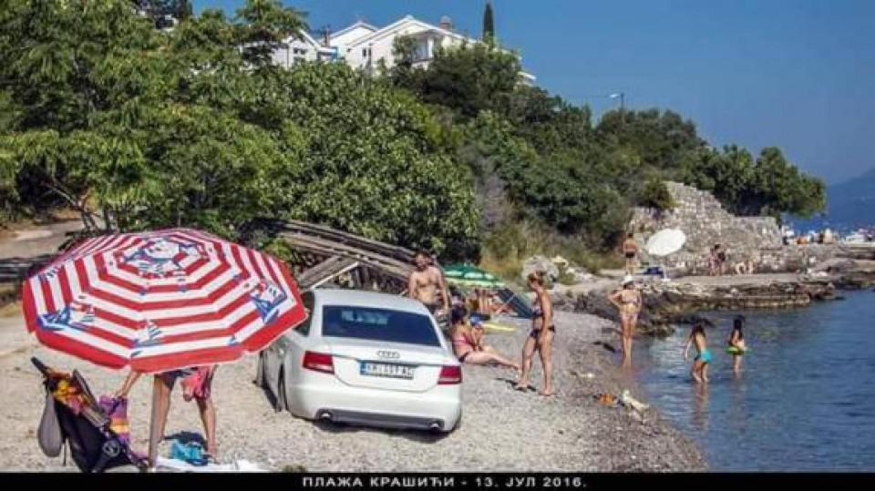 Parkirao automobil na plaži | Radio Televizija Budva