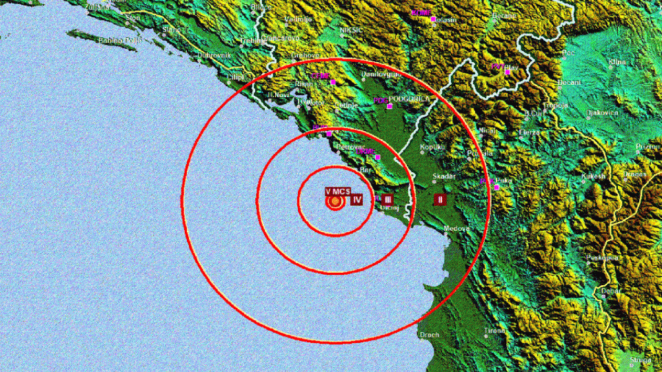 Zemljotres jačine 3,3 stepena pogodio crnogorsko primorje | Radio Televizija Budva